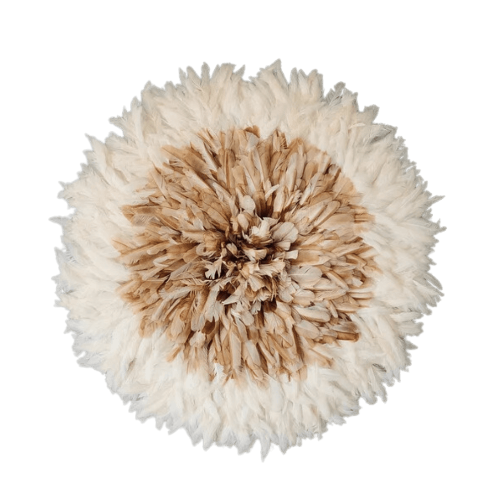 Juju hat white mix light brown heart