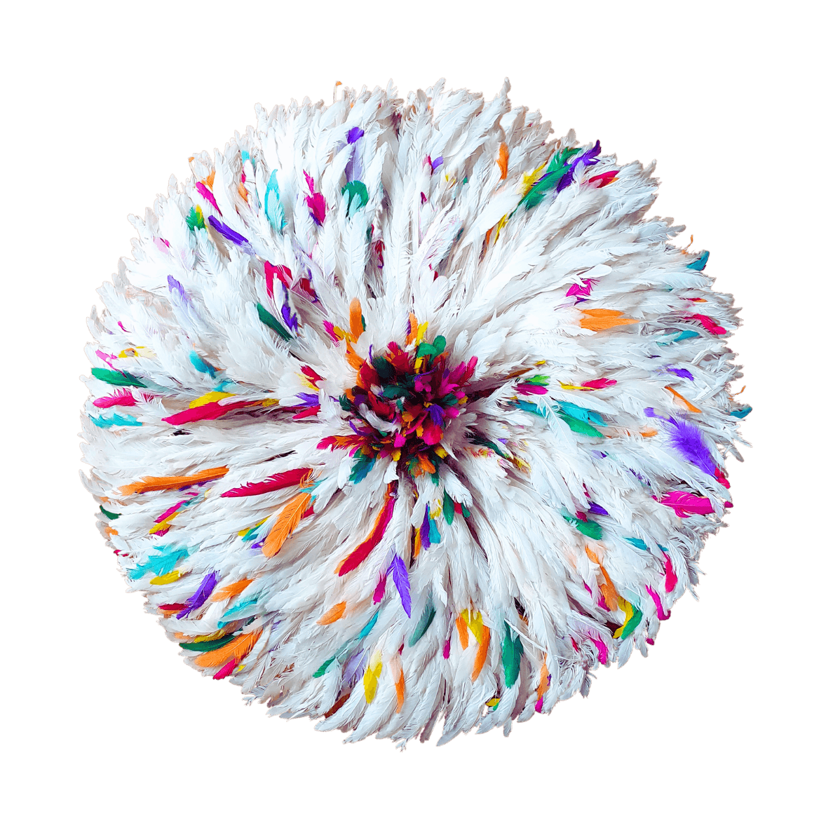 Juju hat white multicolor rainbow