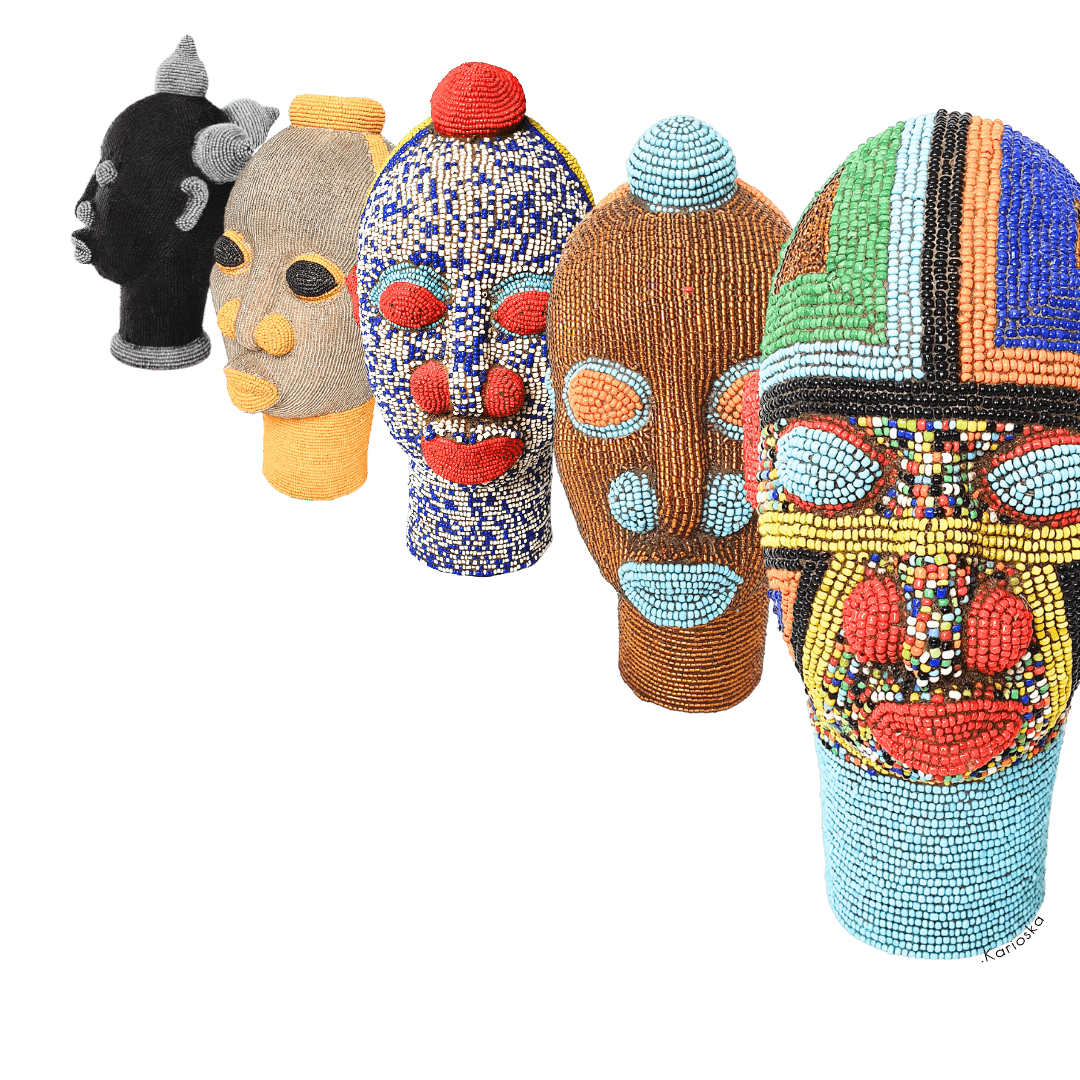 Bamileke Beaded Head & African Beadwork